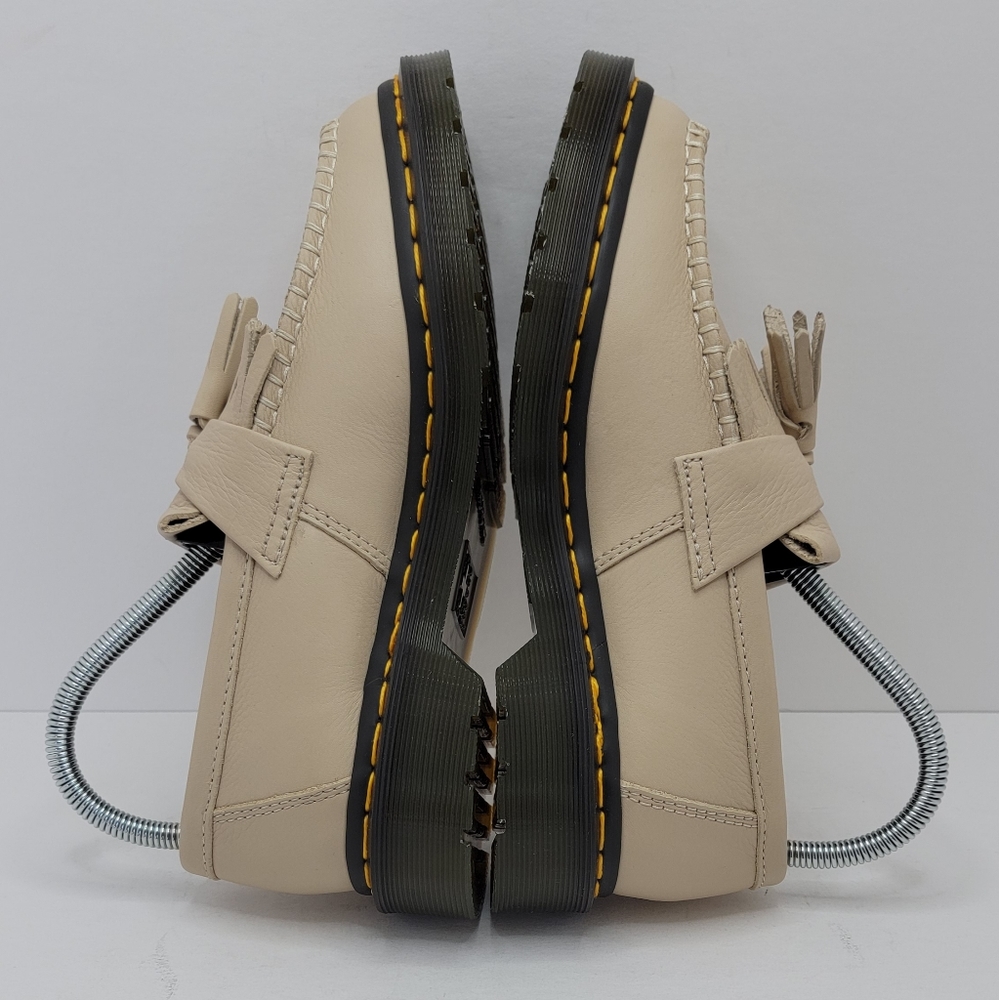 Dr. Martens | Adrian beige tan leather chunky tassel loafer shoes | WMS 7 - Picture 9 of 11